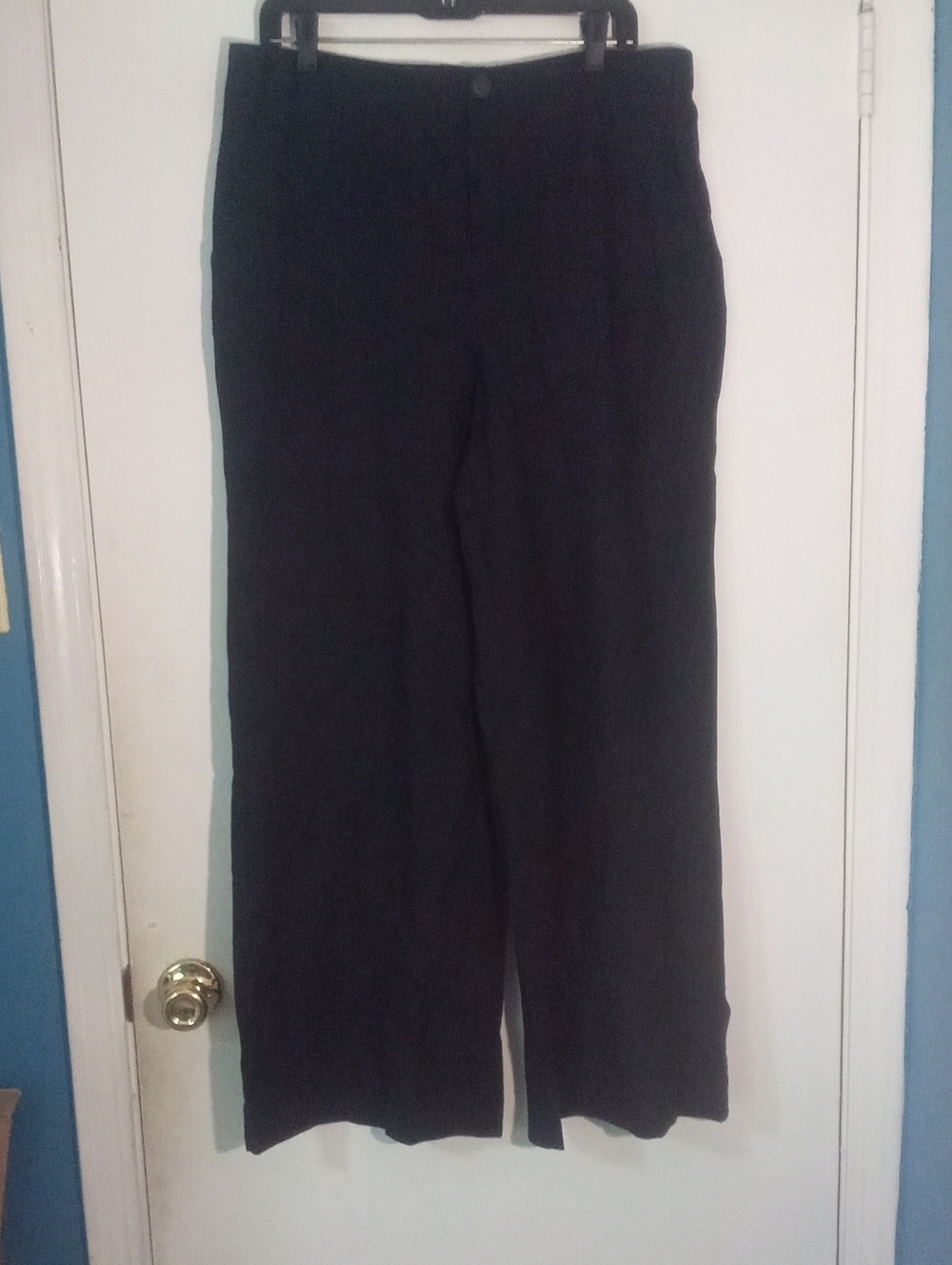 * A New Day Black Wide-Leg Casual Pants Sz 12 NWT $40 Cotton Rayon Blend